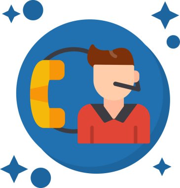 Çağrı merkezi konsepti insan tasarımı, vektör illüstrasyonu 10 grafiklik.