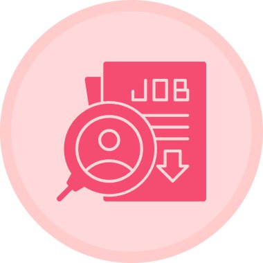 Bir iş arama simgesinin illüstrasyonu