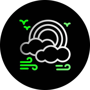 Resim bulutları ve Gökkuşağı simgesi