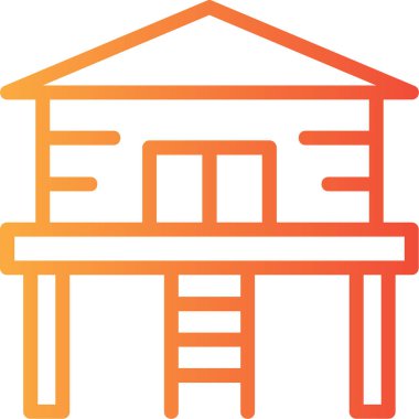 Bina. Web simgesi basit illüstrasyon