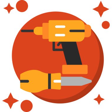 Tornavidayla tornavida tutan bir elin vektör çizimi