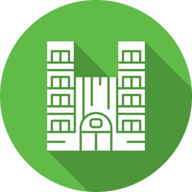 Bina simgesi. vektör illüstrasyonu