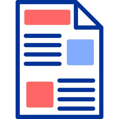 Belge. Web simgesi basit illüstrasyon