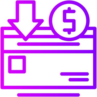 Para için. Web simgesi basit illüstrasyon