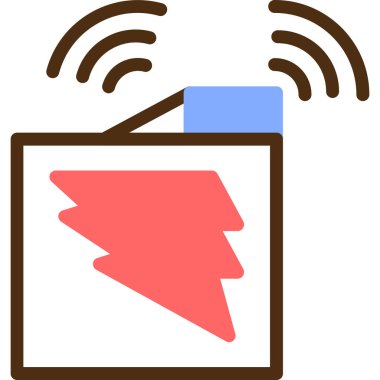 Kablosuz internet. Web simgesi basit illüstrasyon