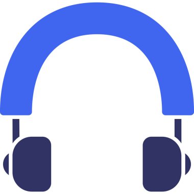 Kulaklık simgesi, vektör illüstrasyonu