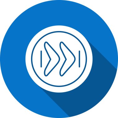 Bir daire simgesinin mavi ve beyaz arkaplanının vektör çizimi