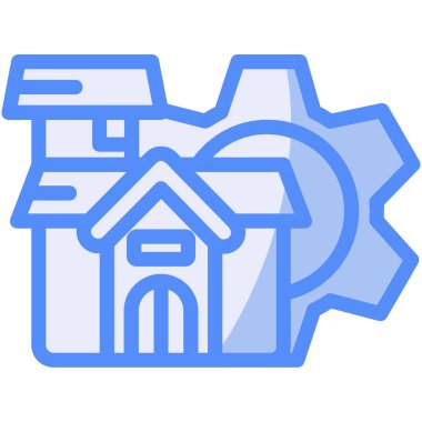 Ev. Web simgesi basit illüstrasyon