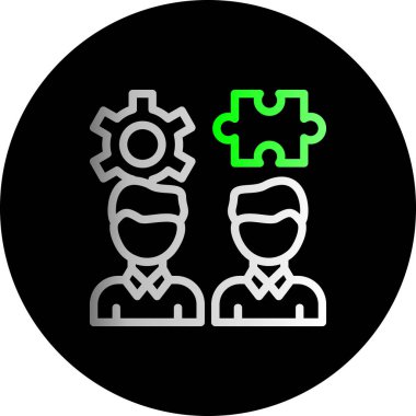 Takım çalışması simgesi vektör illüstrasyonu