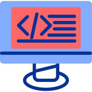 Bilgisayar. Web simgesi basit illüstrasyon