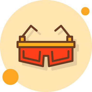 Gözlükler Düz Vektör Simgesi