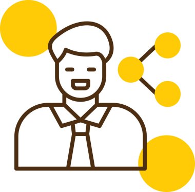 İş adamı simgesinin vektör illüstrasyonu