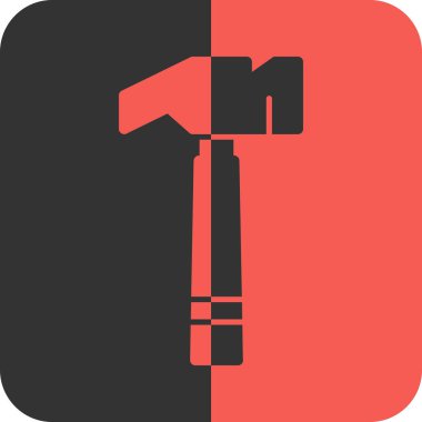 çekiç ve çivi vektör simgesi