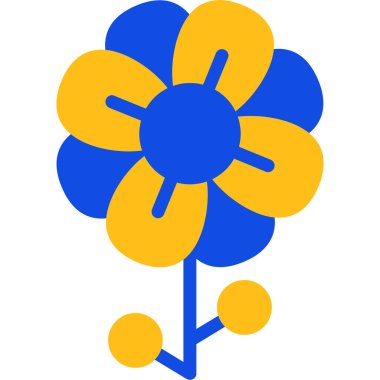 Çiçek. Web simgesi basit illüstrasyon