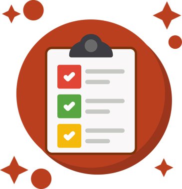 Kontrol listesi simgesi vektör illüstrasyonu