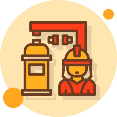 Bir benzin istasyonu simgesinin vektör illüstrasyonu