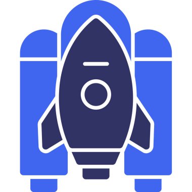 Roket. Web simgesi basit tasarım