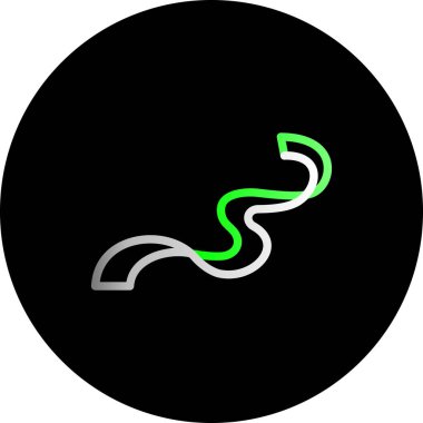 Modern b 'nin vektör illüstrasyonunda müziğin eksik simgesi