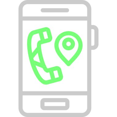 mobil konum simgesi, vektör illüstrasyonu