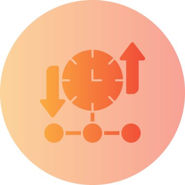 Saatin vektör illüstrasyonu modern simge