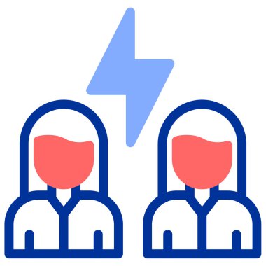 Bir erkek ve kadın ikonunun vektör çizimi