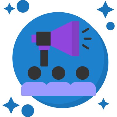 Megafon. Web simgesi basit illüstrasyon