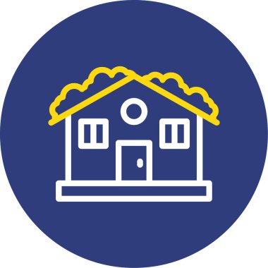 Ev. Web simgesi basit illüstrasyon