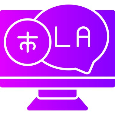 çevrimiçi konferans simgesi beyaz arkaplanda izole edildi. Form tasarımında çevrimiçi toplantı. Video sanatı semineri. Renkli taslak konsepti. vektör