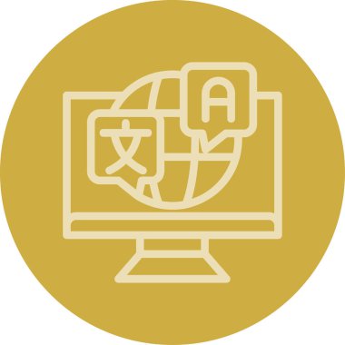 vektör lcd simgesi illüstrasyonu