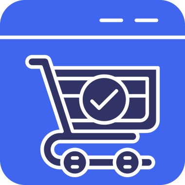 El arabası. Web simgesi basit illüstrasyon