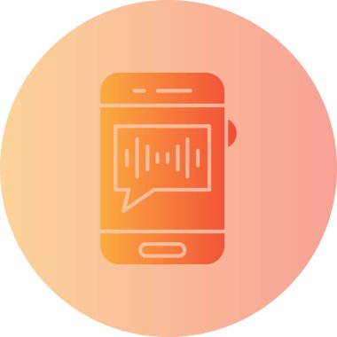 Akıllı telefon simgesinin vektör illüstrasyonu