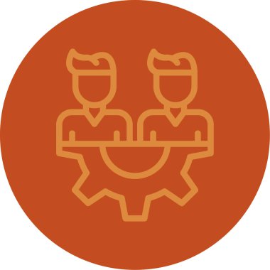 Bir grup insan simgesinin vektör çizimi