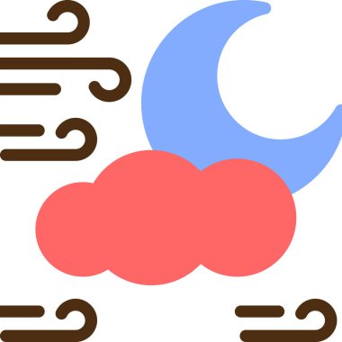 Bulut Ay simgesi - ana hatlar biçiminde