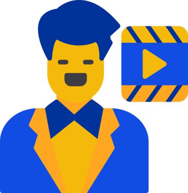 İş adamı simgesi vektör illüstrasyonu