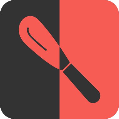 Bıçak simgesi soyut bir grupta izole edildi