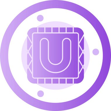 Basit vektör simgesi, mıknatıs çizimi