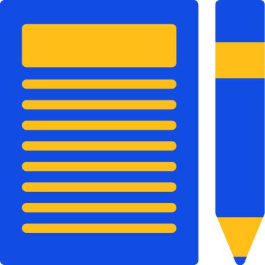 Kalem. Web simgesi basit illüstrasyon