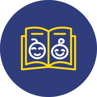 Bir kitap simgesinin vektör illüstrasyonu