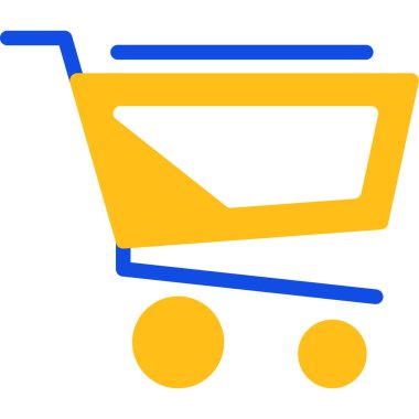 Alışveriş arabası simgesi, vektör illüstrasyonu