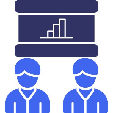 İş insanları simgesinin vektör illüstrasyonu