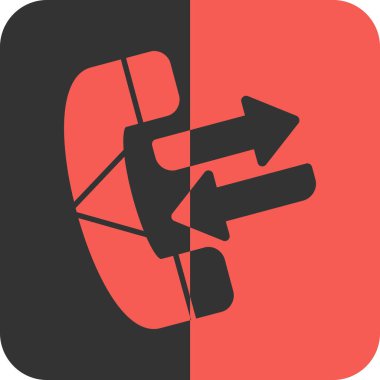 Tek bir izole edilmiş kırmızı ve siyah ok simgesinin vektör çizimi