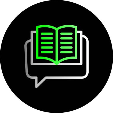 Kitap simgesinin vektör illüstrasyonu