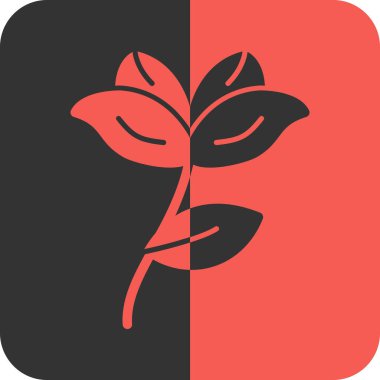 Çiçek simgesinin vektör illüstrasyonu