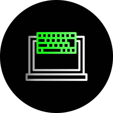 Bilgisayar monitörü simgesi. vektör illüstrasyonu