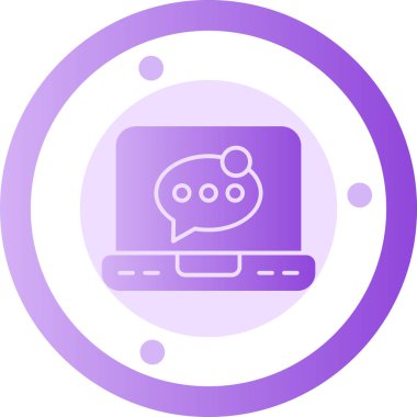 Konuş. Web simgesi basit illüstrasyon