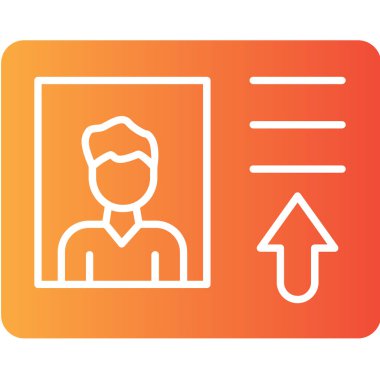 ID kart simgesi vektör illüstrasyonu