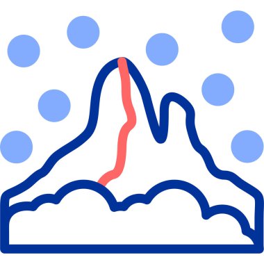 Yanardağ. Web simgesi basit illüstrasyon