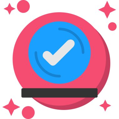 beyaz arkaplanda işaretleme simgesini, vektör illüstrasyon tasarımını işaretle