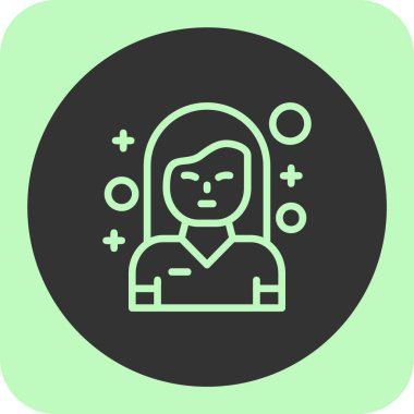 kadın simge vektör illüstrasyonu