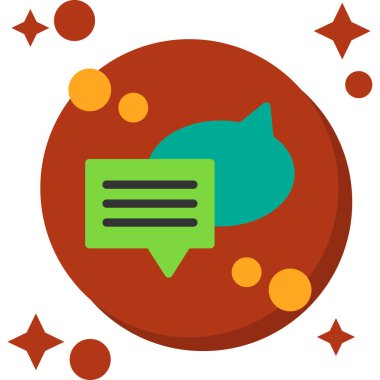 Sohbet yorum simgesi düz biçimli